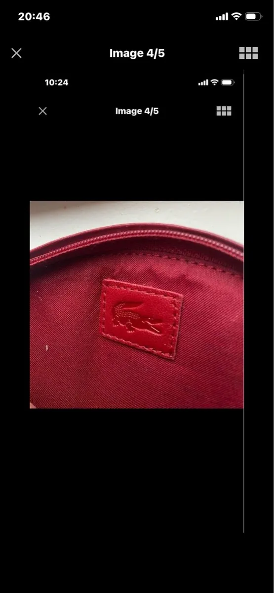 Lacoste Leather Perfume/ Toiletry Purse - Image 4