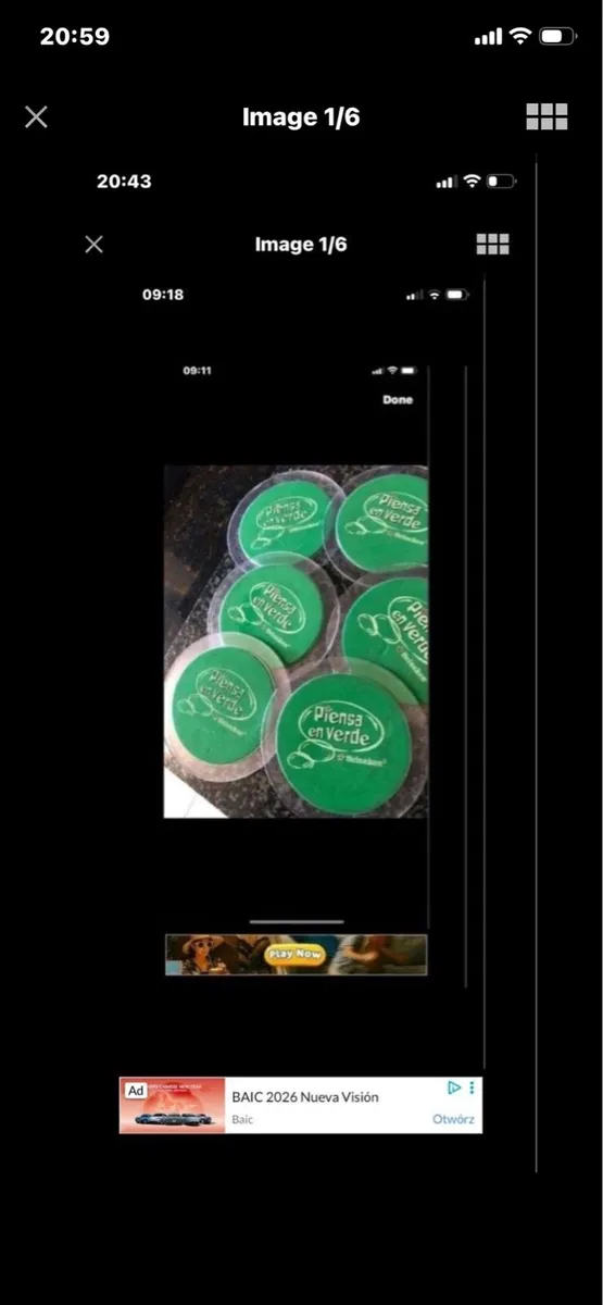 Think Green Heineken Coasters (6) - Image 1