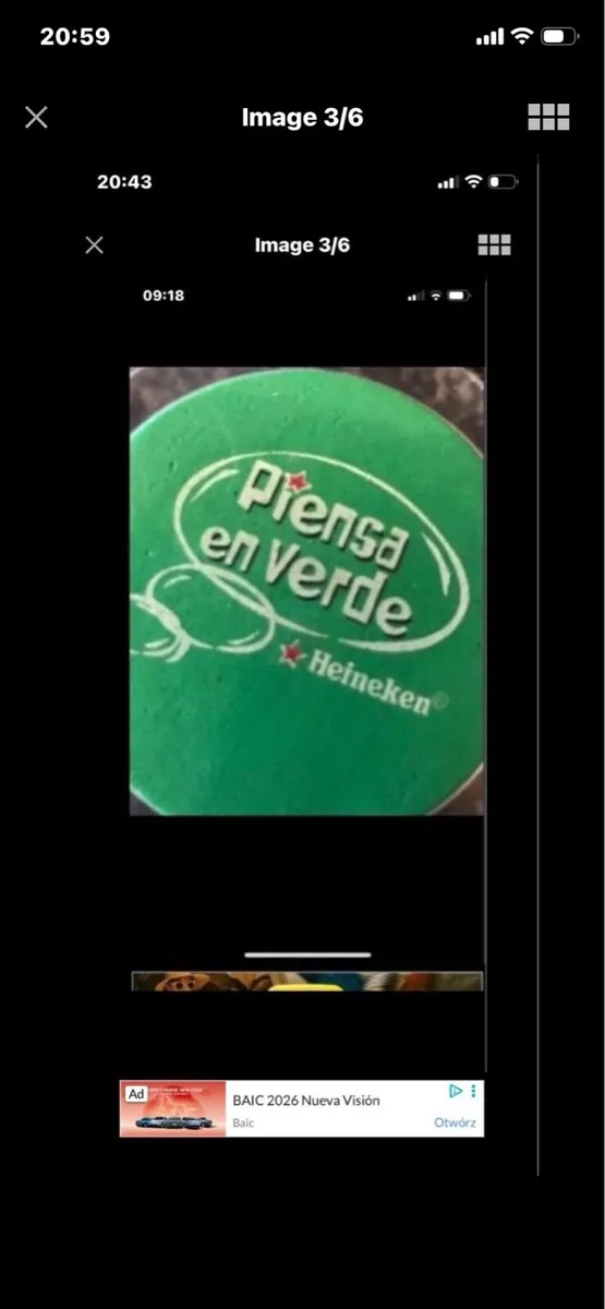 Think Green Heineken Coasters (6) - Image 3