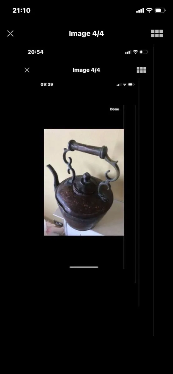 Large Antique Brass & Copper Kettle - Image 4