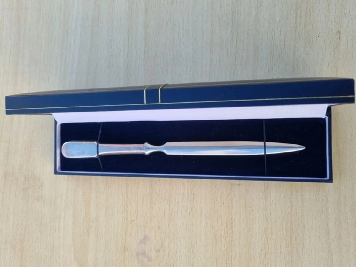 Vintage silver plate paper knife - Image 1