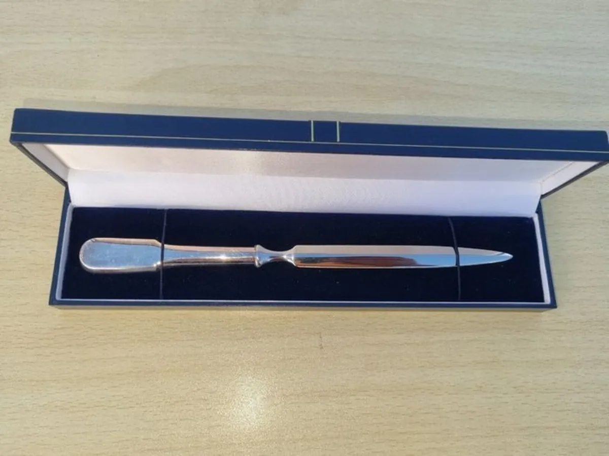 Vintage silver plate paper knife - Image 3