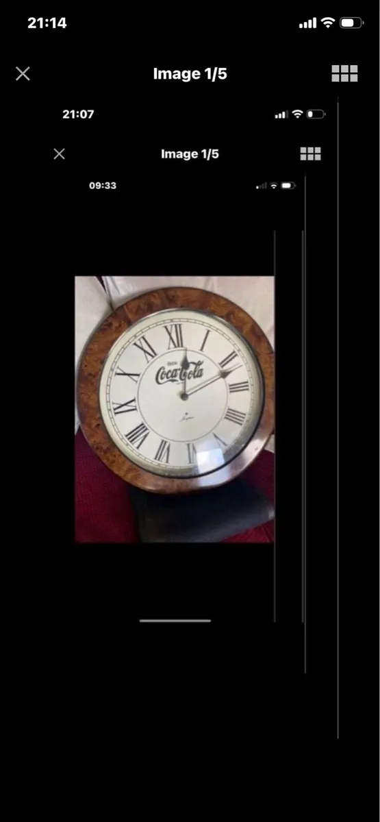 Art Deco Style Coca Cola Clock - Image 1