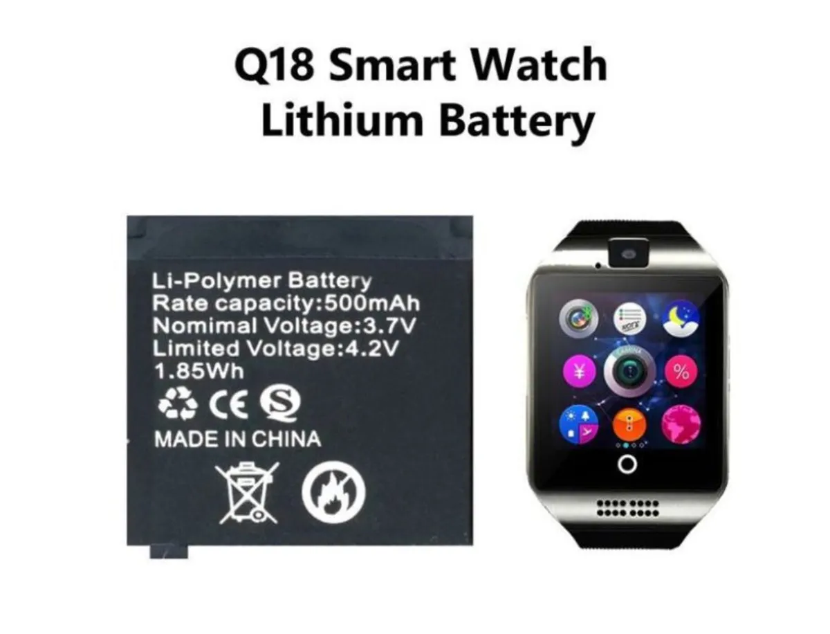 Q18 Smartwatch Battery 500mAh 3.7V Replacement - Image 2