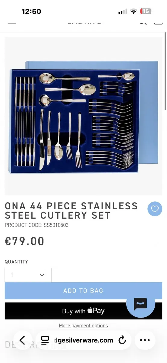 Newbridge 44 PIECE STAINLESS STEEL CUTLERY SET - Image 4