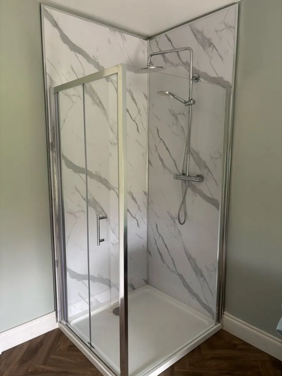 PVC wall & ceiling panels. Two panels still in box as they were surplus. I can return them to the hardware but I need a trailer to move them so easier to sell here. - Image 2