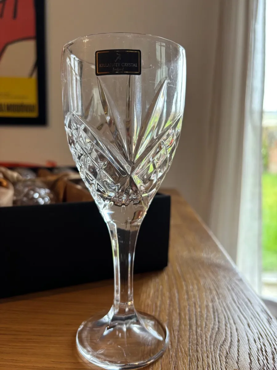 KILLARNEY CRYSTAL TRINITY WINE GLASS - SET OF 6 - Image 2