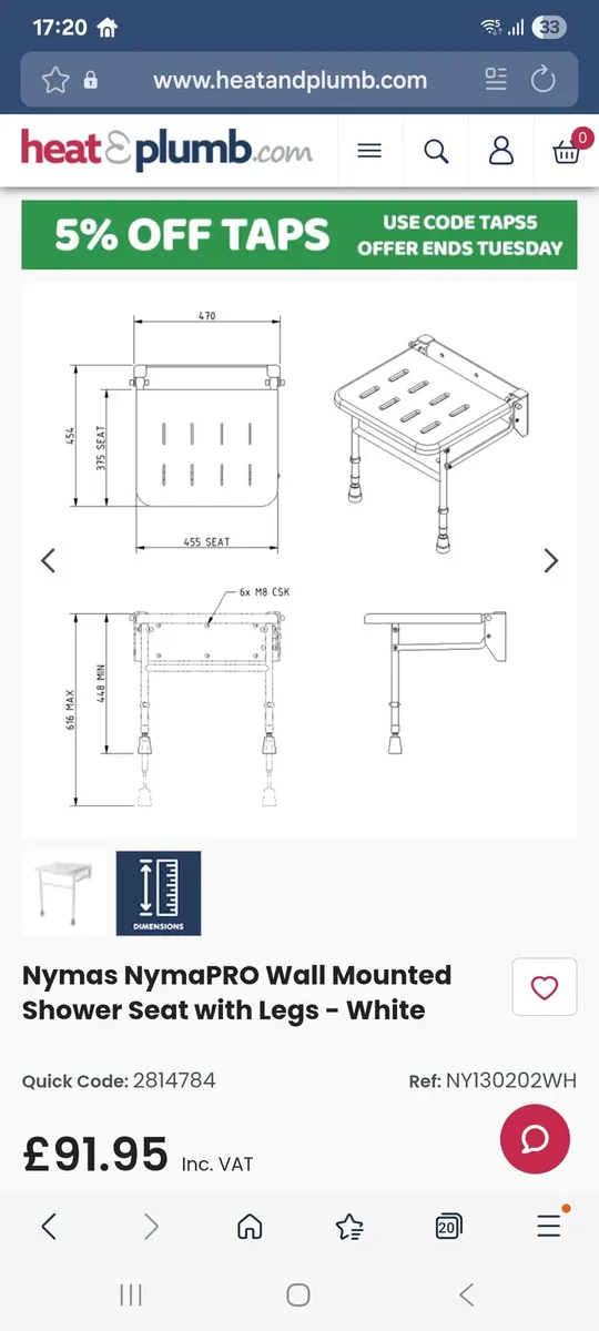 Shower Seat and Grab Rails - Image 2