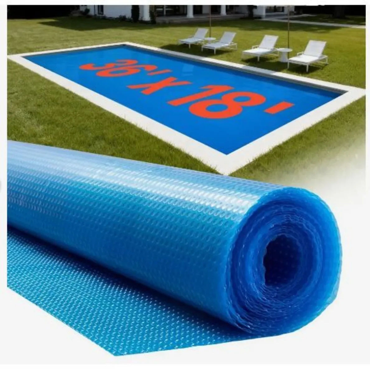 Solar Pool Cover, 10.97 x 5.49m Rectangle Pool - Image 1