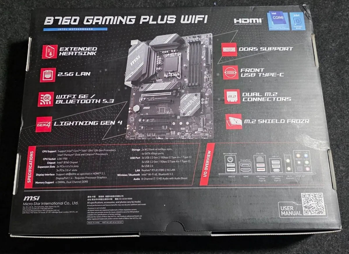 NEW MSI B760 Gaming Motherboard + I5-13600KF CPU - Image 3