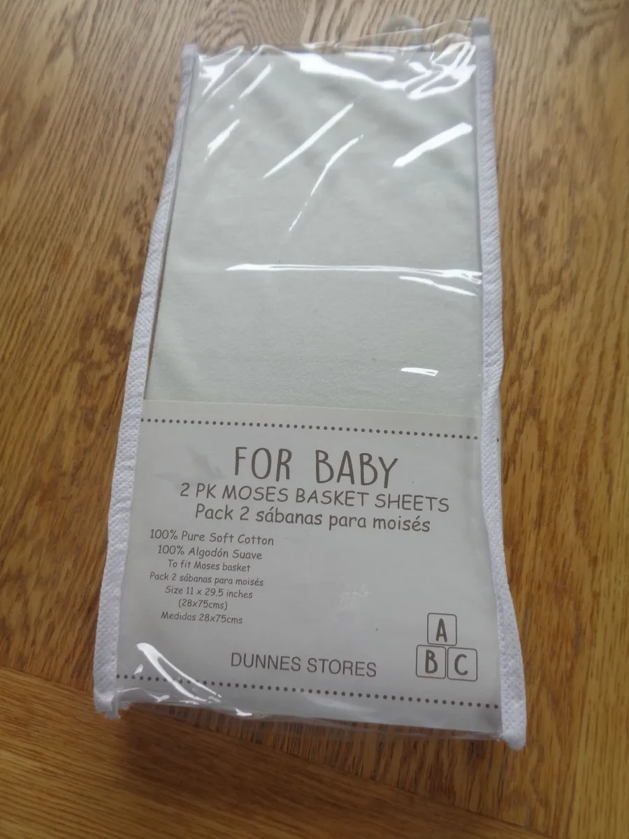 2Pk. Moses Basket Sheets for Sale - Image 1