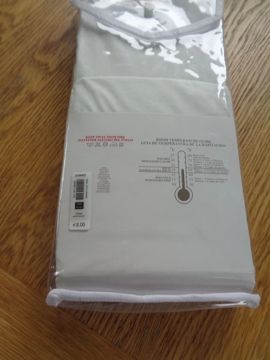 2Pk. Moses Basket Sheets for Sale - Image 4