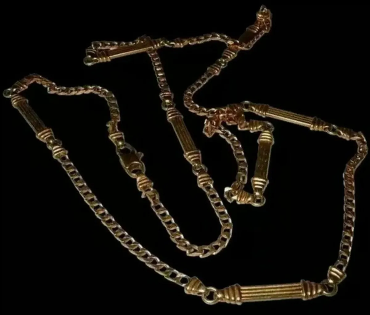 Vintage Hallmarked 9ct Gold 26" Fancy Link Chain - Image 4