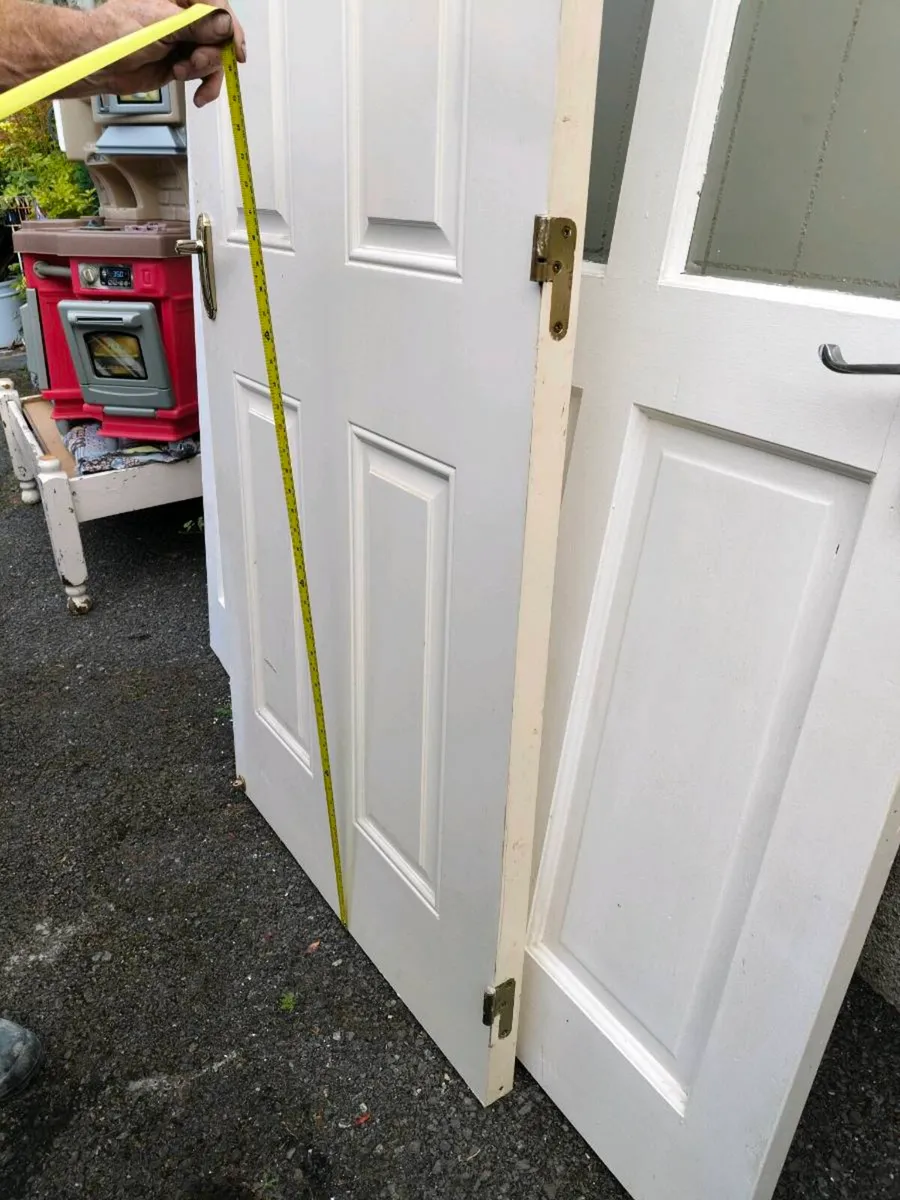 2 cream flush Doors.
72.5 " high. 32" wide.
Comes - Image 2