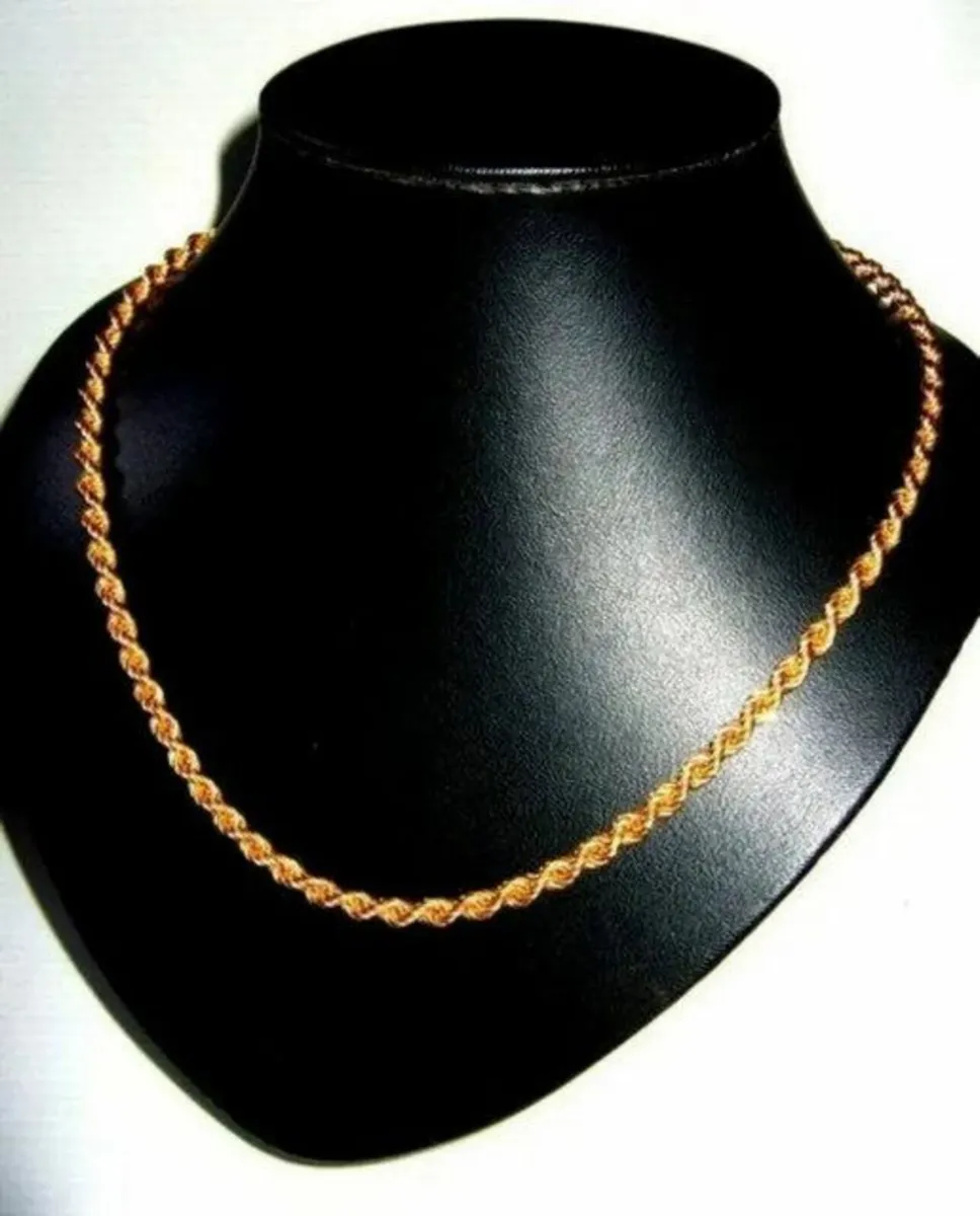 Vintage Hallmarked 9ct Gold Heavy Rope Chain - Image 3