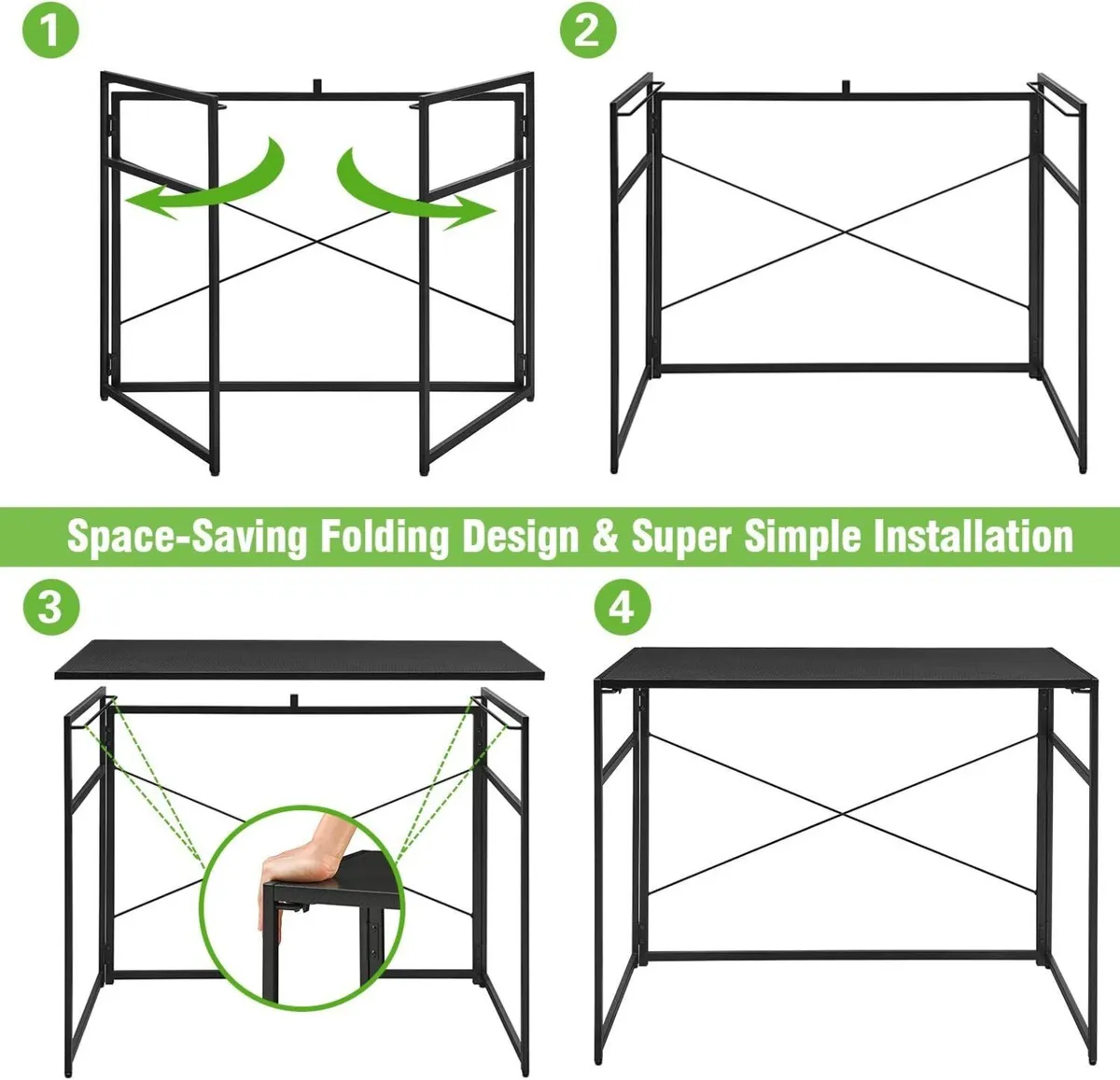 Small Office Desk 80x40cm, foldable - Image 3