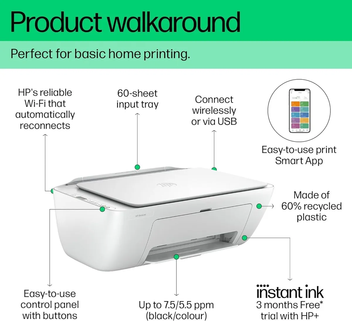 HP DeskJet 2820e Printer Wireless - Image 2