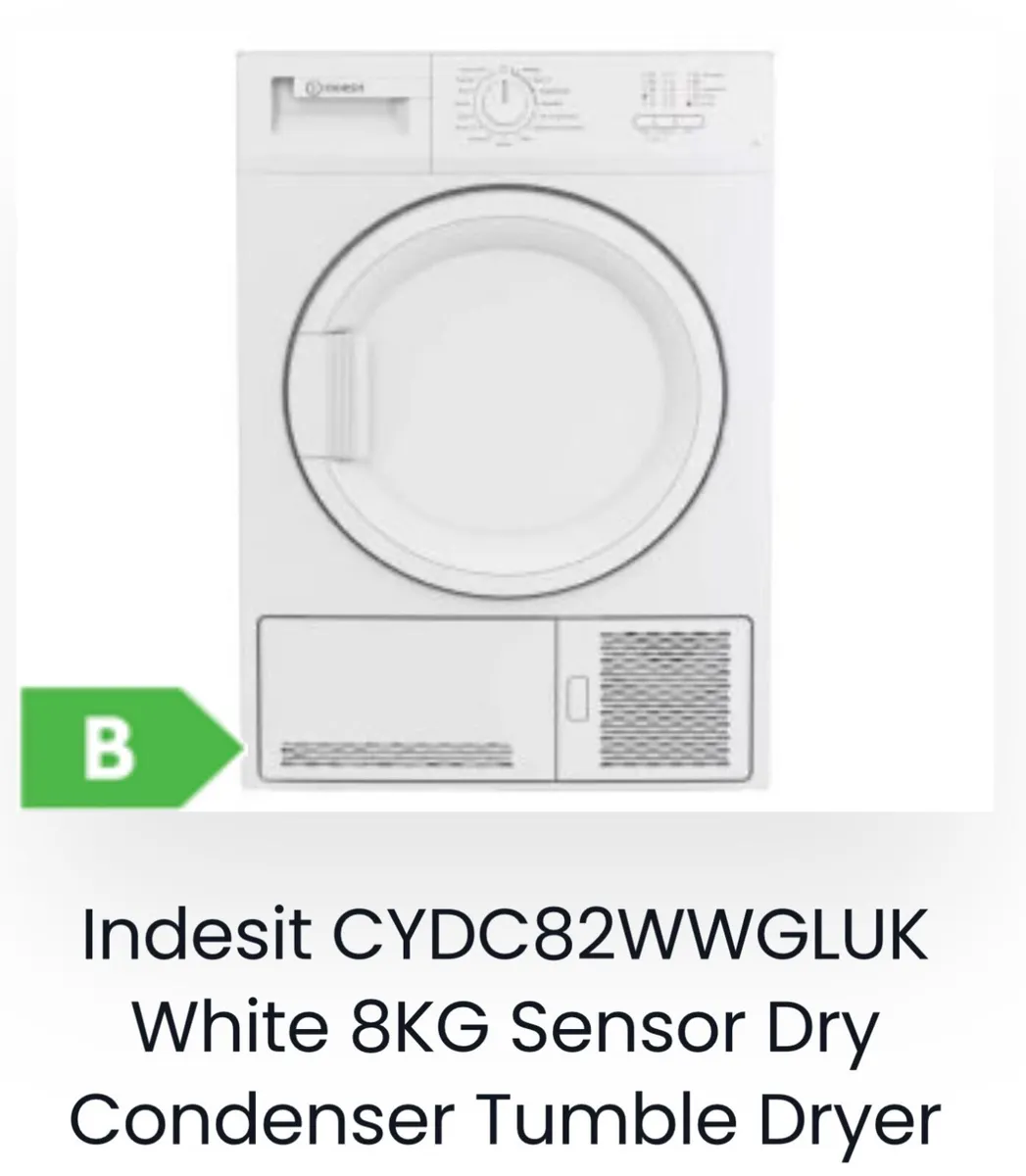 INDESIT 8kg Condenser Tumble Dryer NEW
