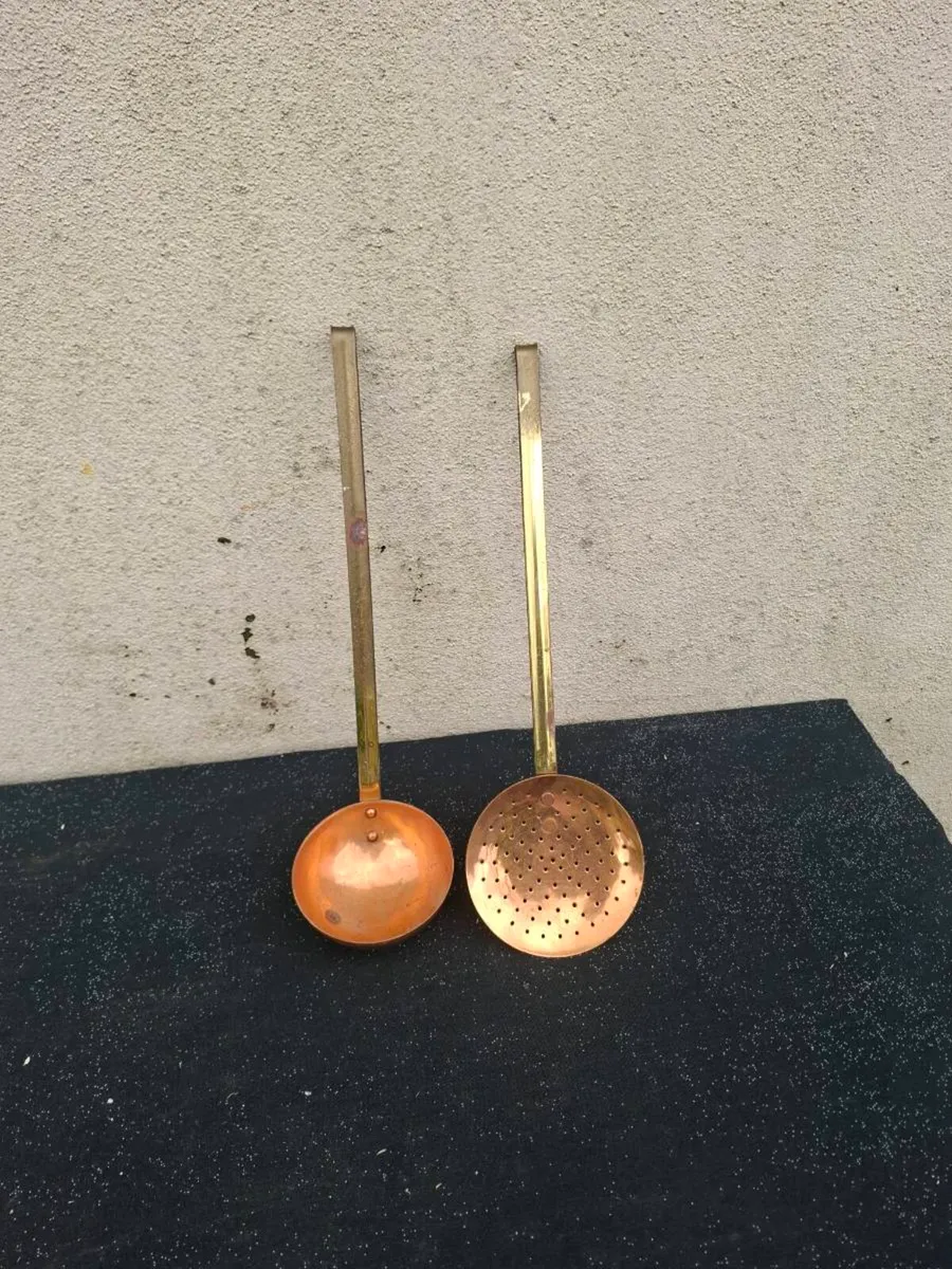 Copper laddle and strainer