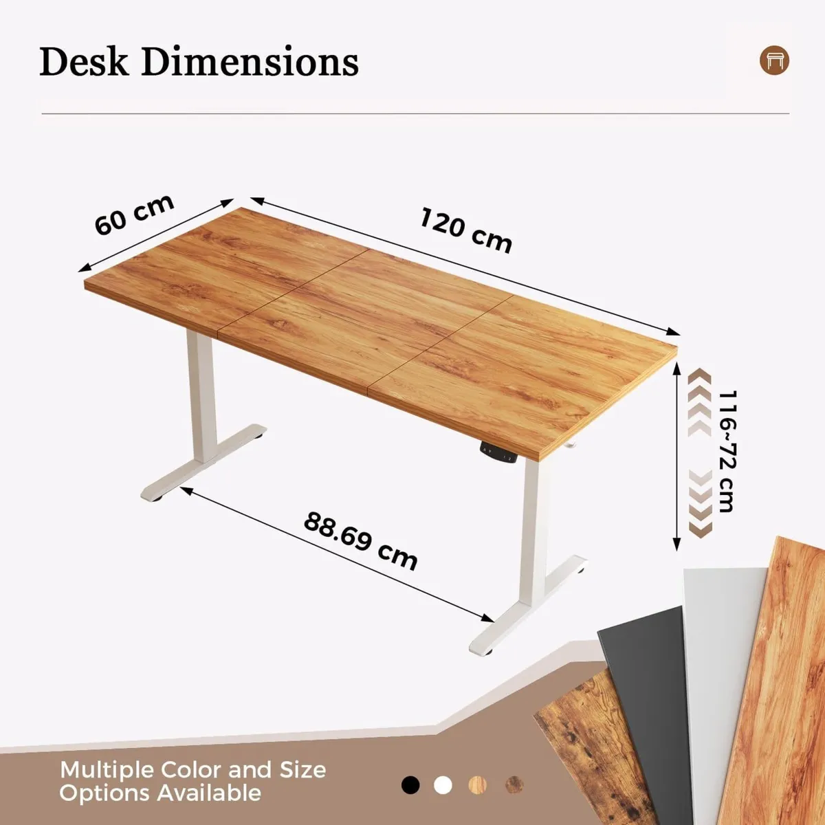 Height-Adjustable Desk Electric Sit-Stand Office - Image 2