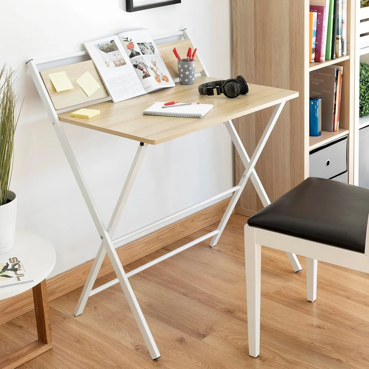 Folding Desk with Shelf Tablezy - Image 2