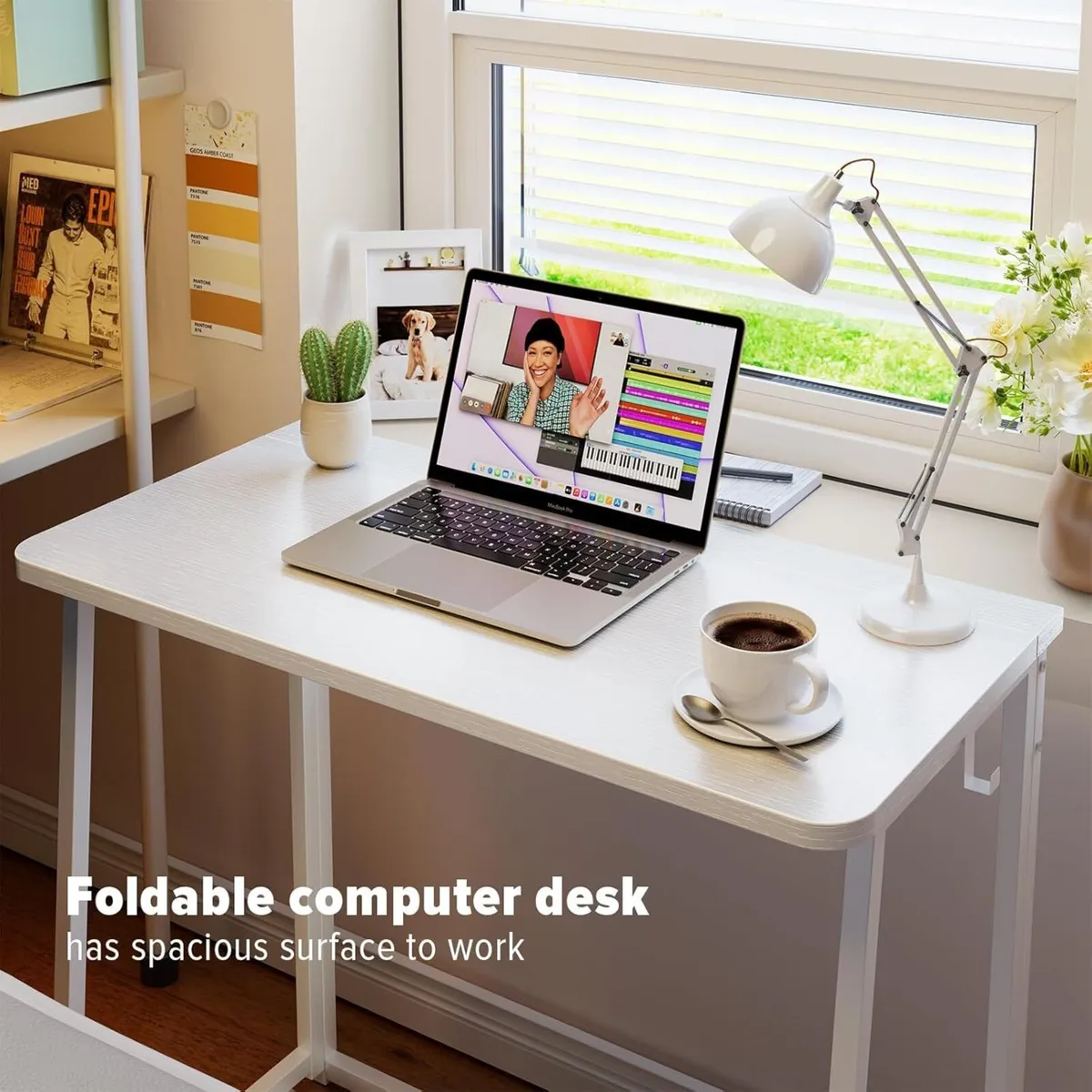 Folding Desk 80cm Small for Spaces Easy Assemble - Image 3