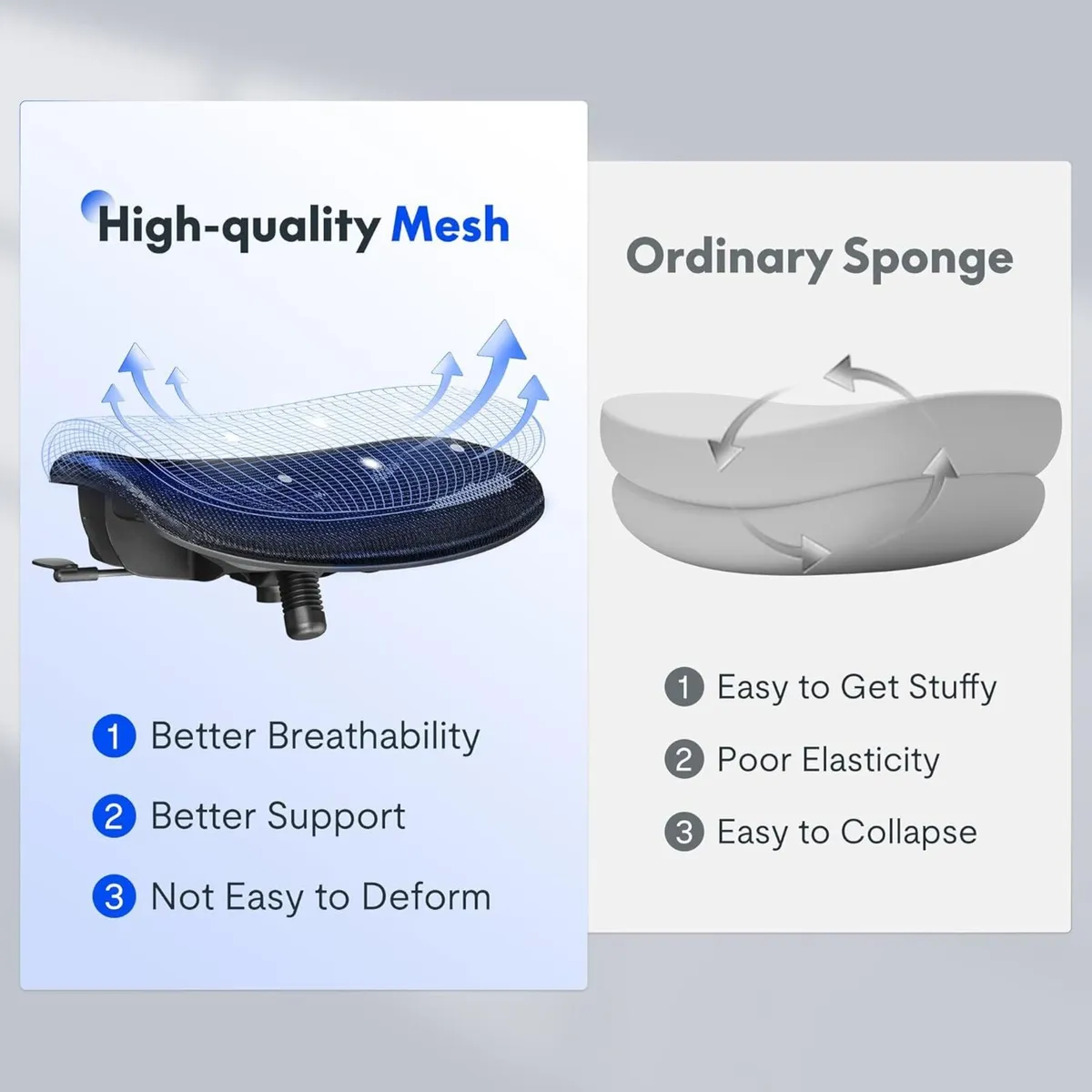 Ergonomic Mesh Office Chair with Coat Hanger - - Image 3