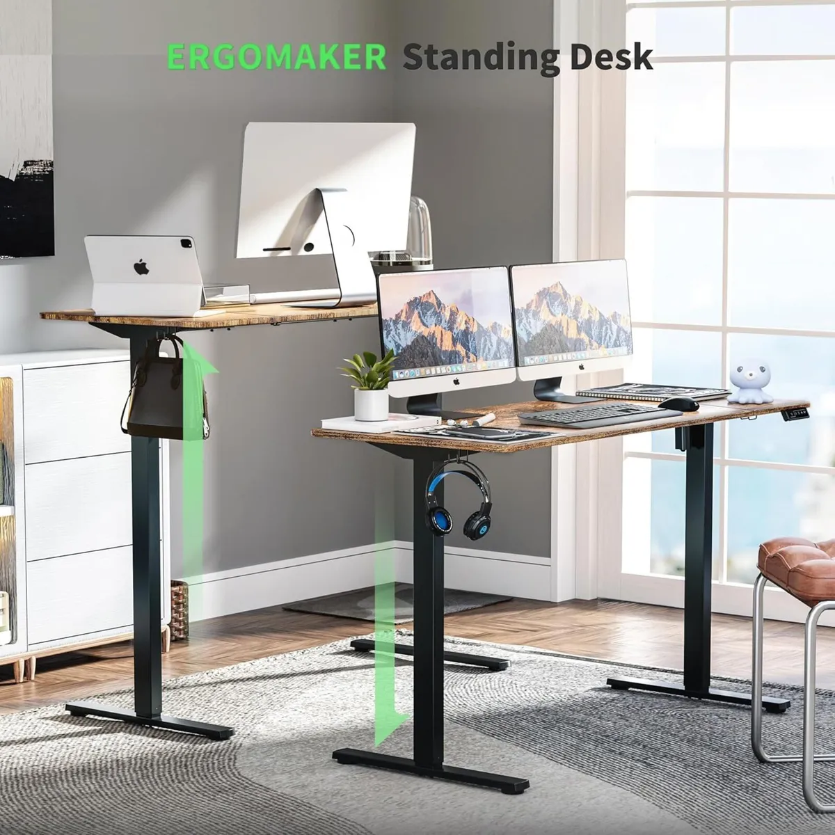 Electric Standing Desk 110x60cm Height Adjustable - Image 4