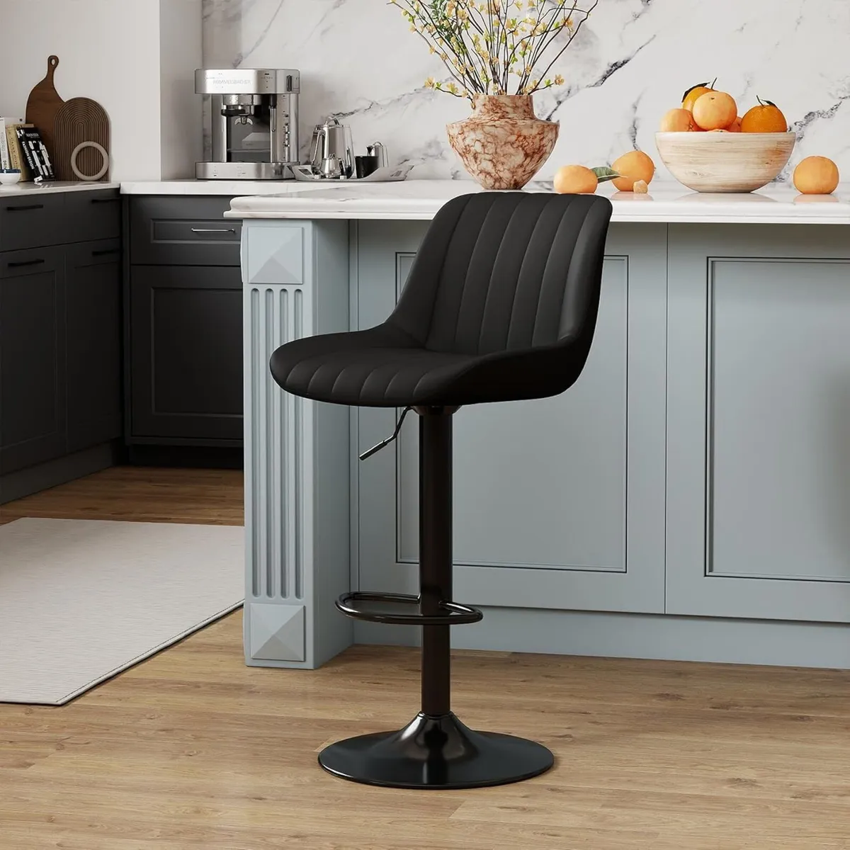 Bar Stool Swivel Counter Height Barstools with - Image 2