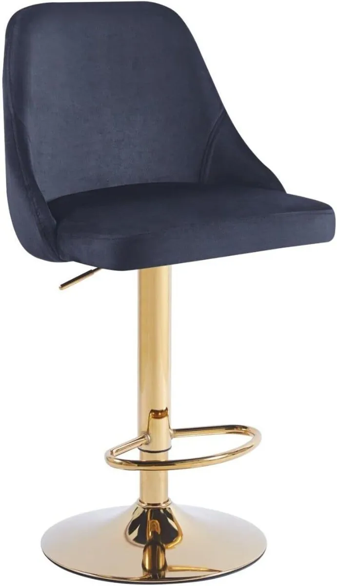 Velvet Bar Stools Set of 2 Breakfast Chairs - Image 3