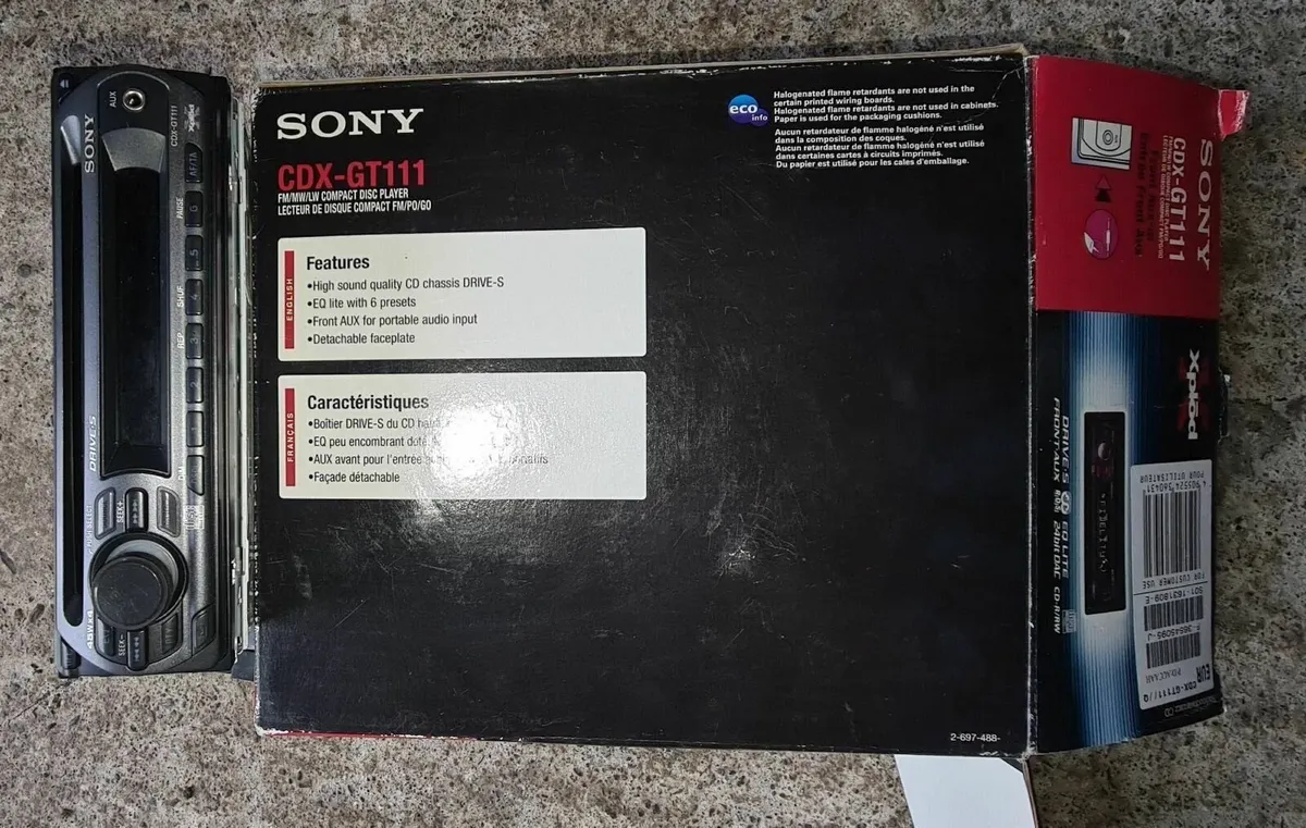 Sony CDX-GT111 CD Car Stereo – Classic Sony Head - Image 1