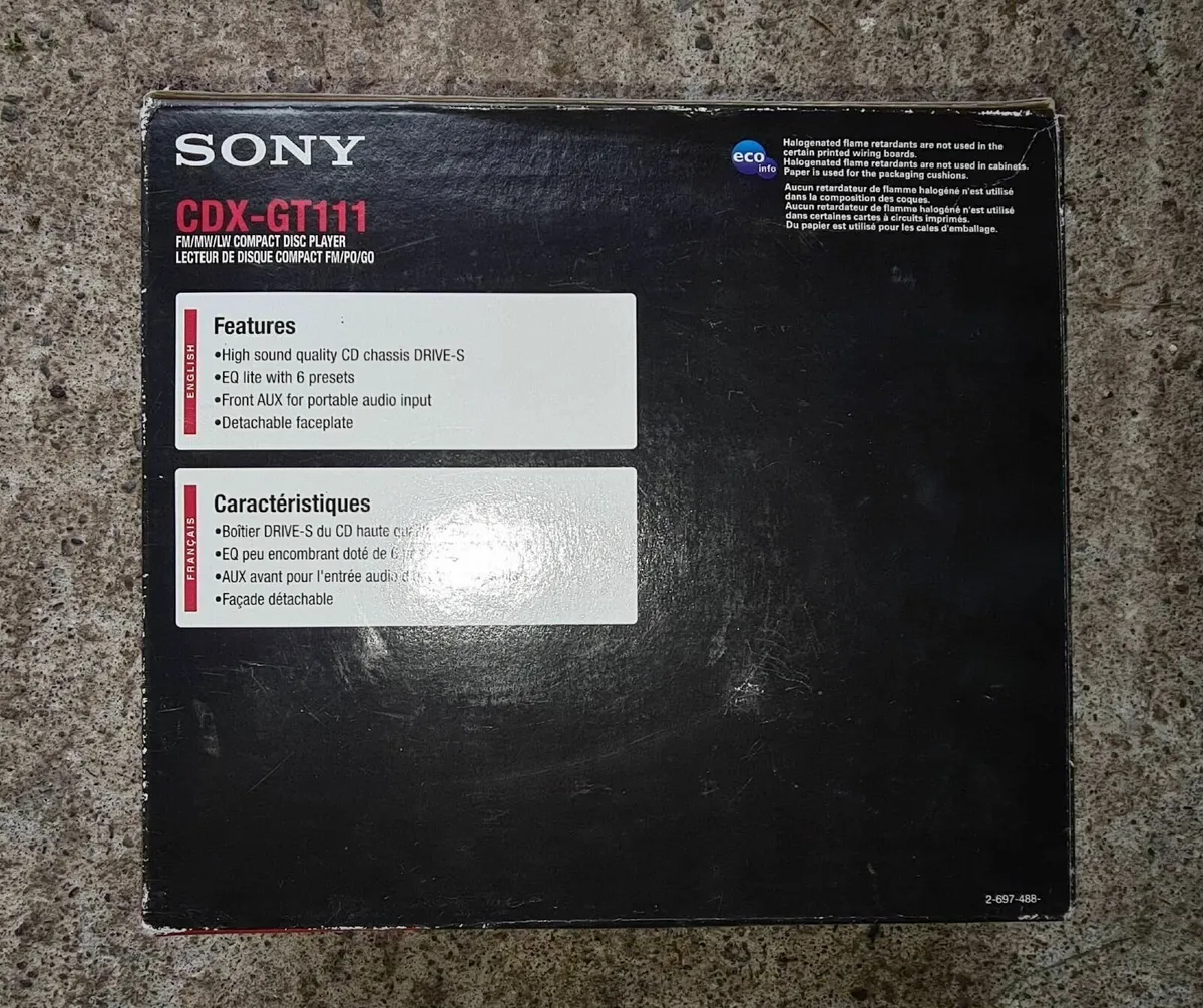 Sony CDX-GT111 CD Car Stereo – Classic Sony Head - Image 2