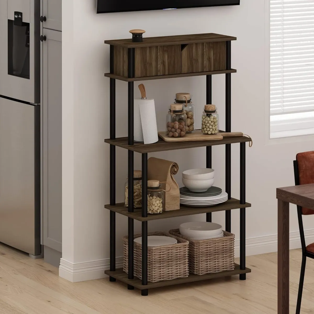 TURN-N-TUBE Coffee Bar 5-Tier Bakers Rack Kitchen - Image 4
