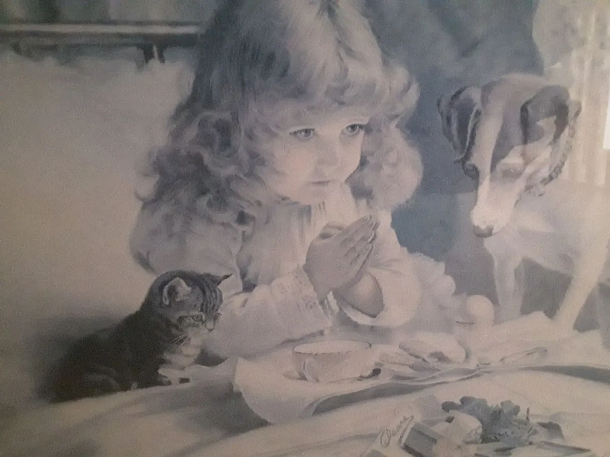 Lovely large picture of a small child - Image 1