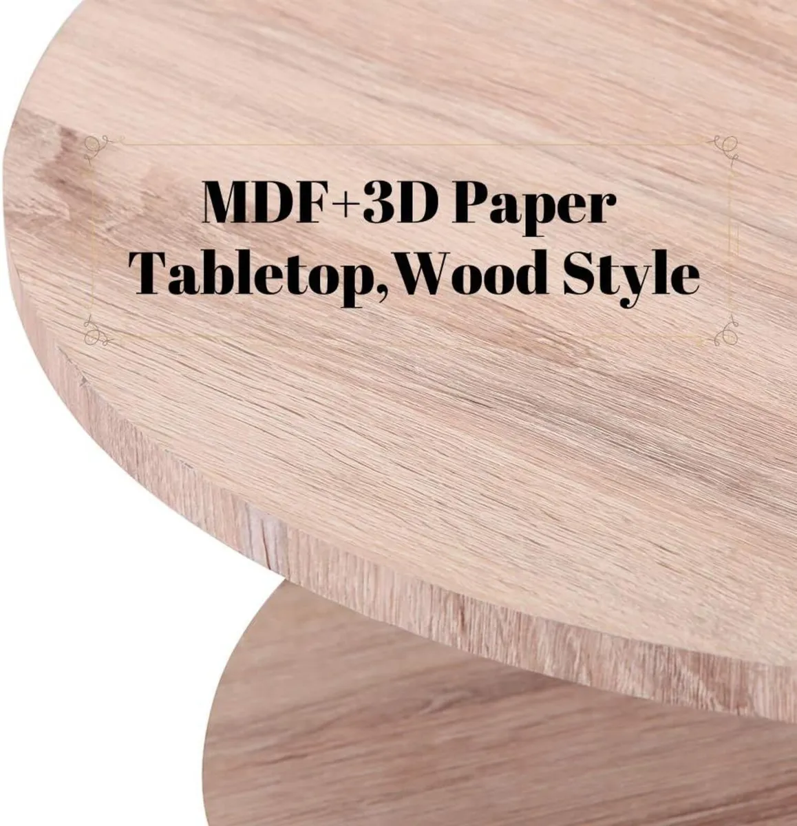 Round Coffee Table Modern Side with 2 Tier - Image 2