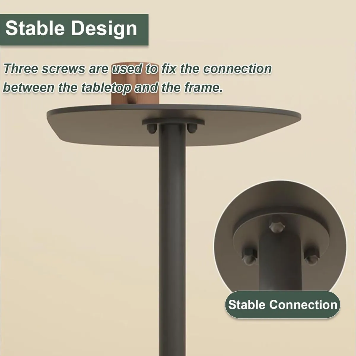 Metal C Shaped Side Table Modern End for Sofa/Bed - Image 4