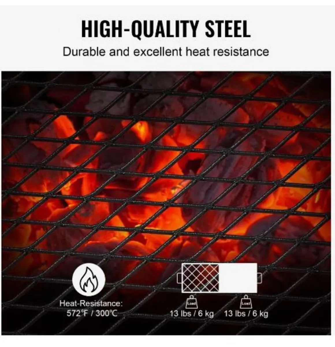 Folding Campfire Grill, Heavy Duty Steel - Image 3