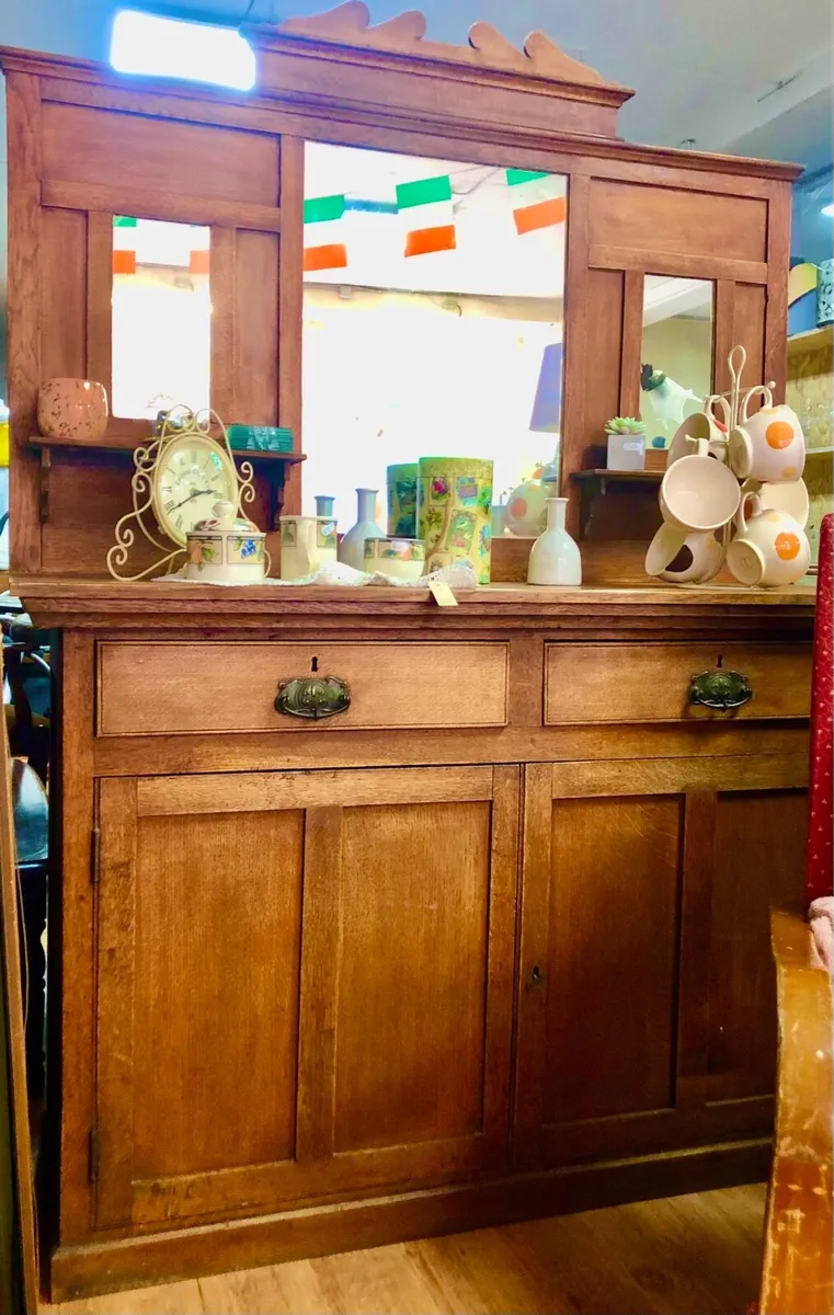 Antique Oak Sideboard - Image 3