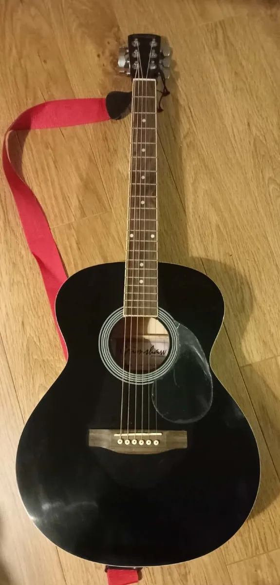 Black acoustic guitar - Image 2