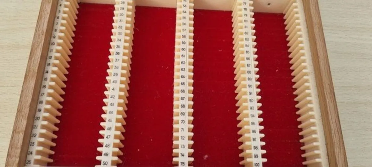 Vintage wooden slide storage box - Image 3