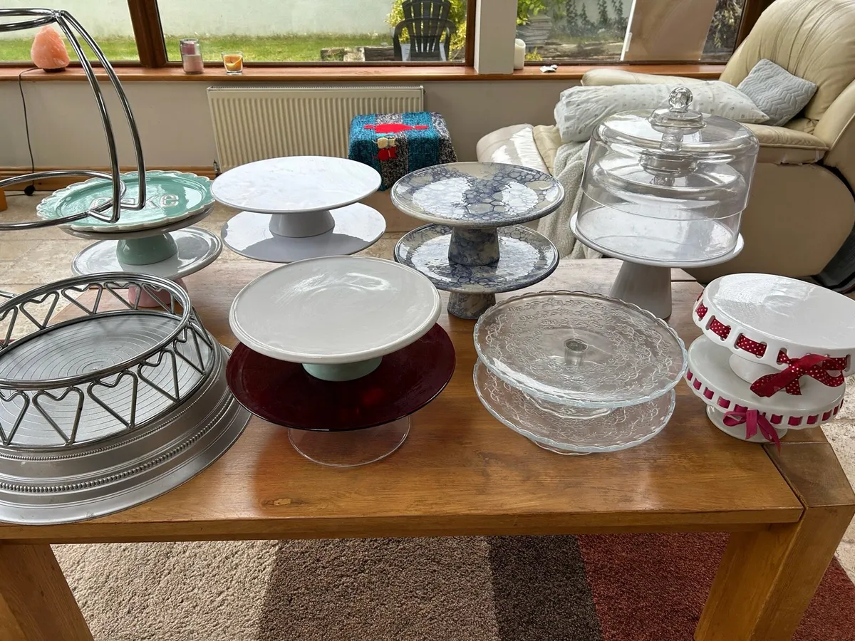 Cake stands & milk churns - Image 2
