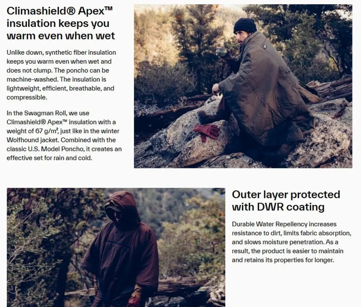 Poncho Swagman Roll – Climashield Apex Insulated - Image 4