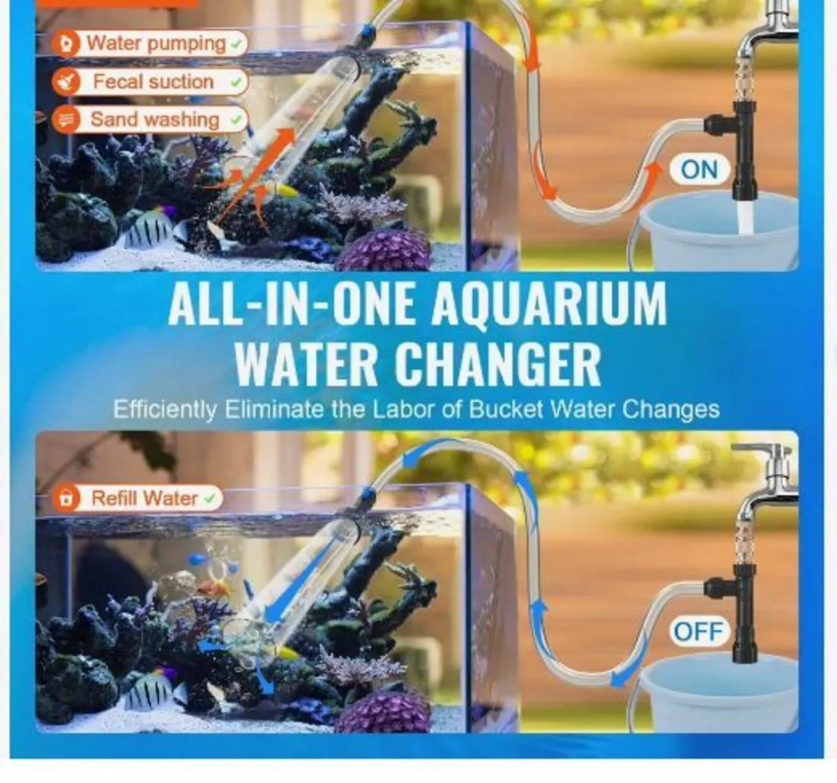 Aquarium Vacuum Gravel Cleaner - Image 1