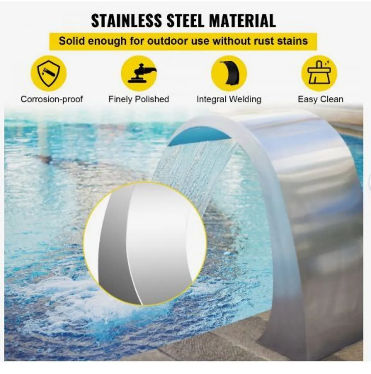 Stainless Steel Swimming Pool Fountain - Image 4