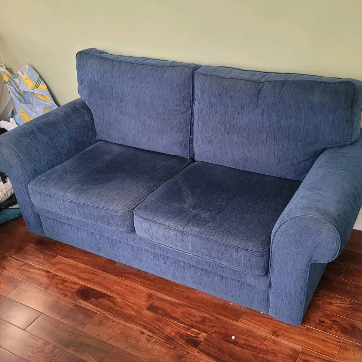 Blue Three Seater Couch - Image 2