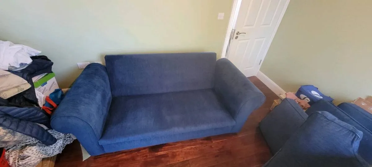 Blue Three Seater Couch - Image 3