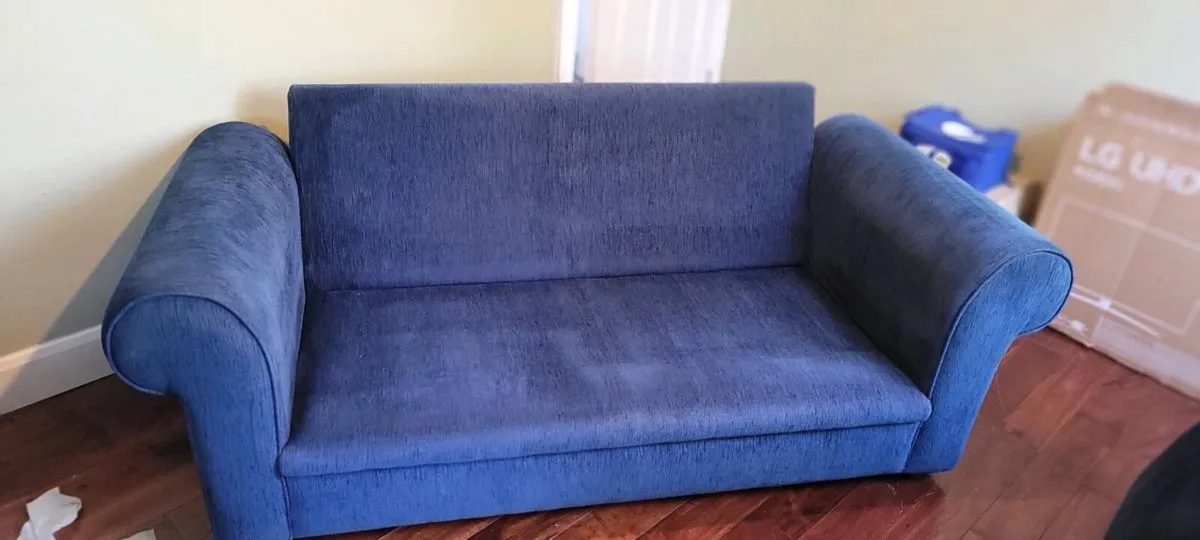 Blue Three Seater Couch - Image 4