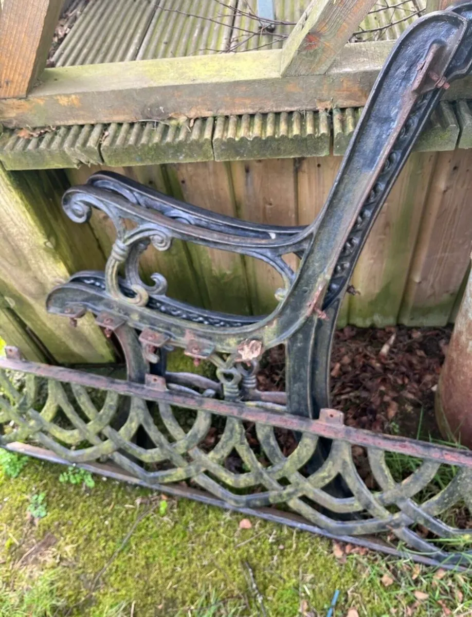 Garden bench ends and back