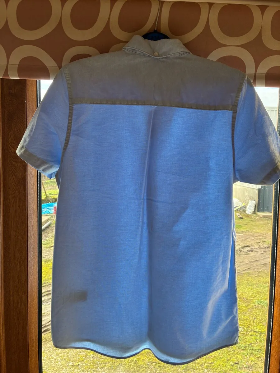 Boys Light Blue short sleeve shirt - Image 2