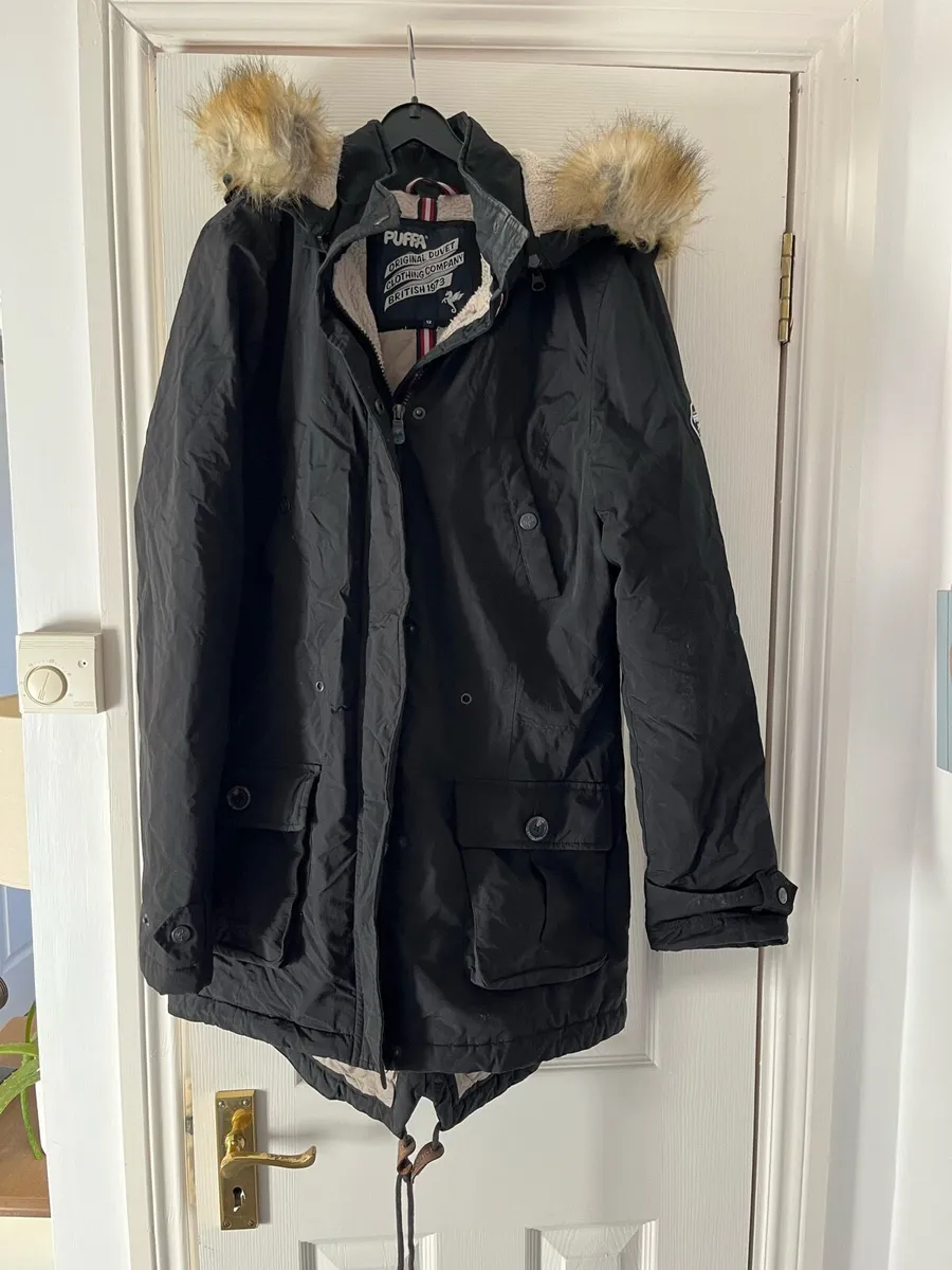 Puffa black parka - Image 1